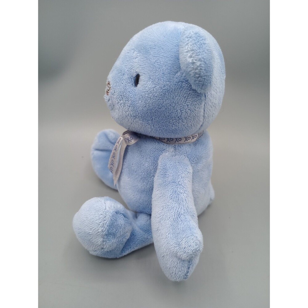 Carter's Classics Baby Blue Teddy Bear Rattle Plush Infant Toy Prestige Toys - Picture 5 of 11